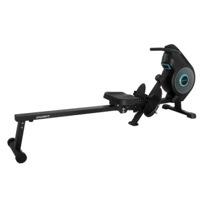 Imagen de Cecotec Máquina de Remo Plegable Resistencia Combinada: Aire y Magnética con Pantalla LCD Drumfit Rower Eolo Magno. 8 Niveles Regulables Manualmente, Ruedas, Correas Sujeción