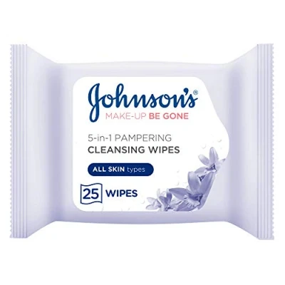Imagen de JOHNSON&#039;S Maquillaje Be Gone Mimpering Wipes, Moonflower, 25 unidades