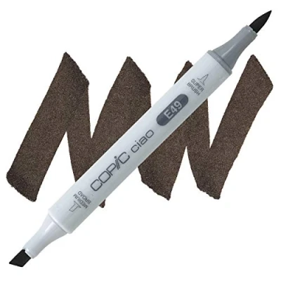 Imagen de COPIC Ciao Marcador Gráfico de Doble Punta, Negro (Dark Bark), 1.4 ml