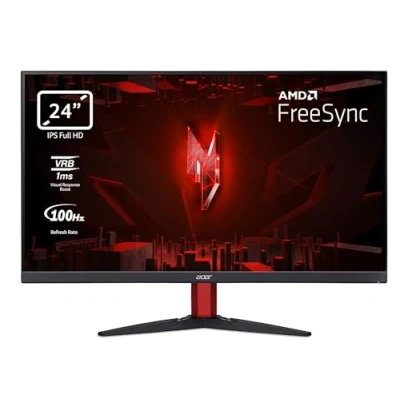 Imagen de Acer Nitro KG242YEbiif Monitor Gaming 24&quot; Full HD 100 Hz (60 cm, 1920x1080, 16:9, 250 Nits, Tiempo de Respuesta 1ms VRB, AMD FreeSync, 2xHDMI 2.0/DP 1.2) PC Color Negro