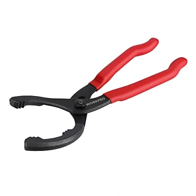 Imagen de WORKPRO Alicates de filtro aceite ajustables 12 pulgadas, herramienta extracción ajustable, ideal para filtros motor, conductos y accesorios, W114083A