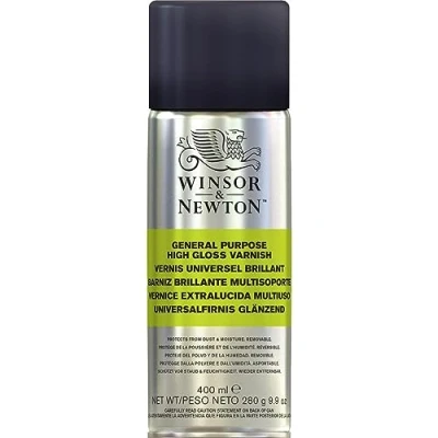 Imagen de Winsor &amp; Newton aditivo para óleo barniz en spray brillante universal 400 ml
