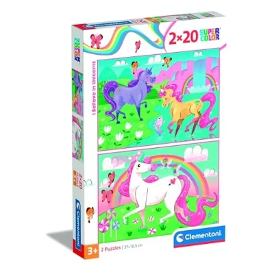 Imagen de Clementoni 24754 2 Puzzles 20 Piezas Unicornios