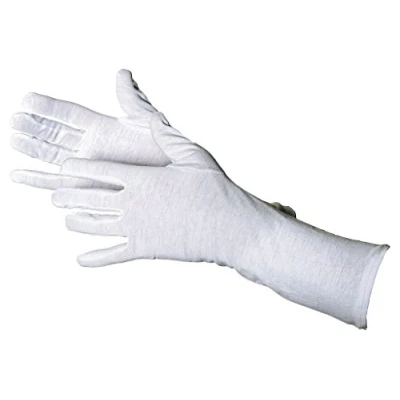 Imagen de Jah 2099 35 Guantes de algodón (12 pares, cm largo, extrafinos, talla 10), color blanco
