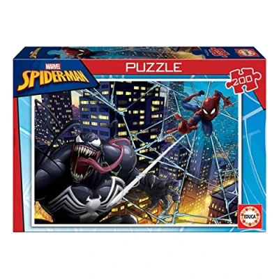 Imagen de Educa Spider Man. Puzzle Infantil de 200 Piezas. Medida aproximada una Vez montado: 40 x 28 cm. Compuesto por Grandes Piezas Perfectamente acabadas. Recomendado a Partir 6 años (18100)