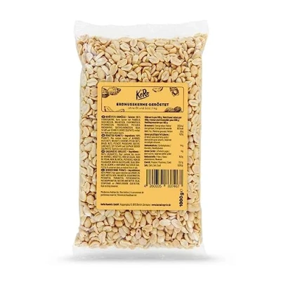 Imagen de KoRo cacahuetes tostados sin sal ni aceite 1kg gran paquete de naturales sal, aditivos artificiales