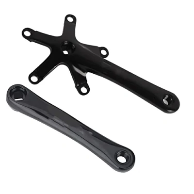 Imagen de Keenso Brazo de manivela Bicicleta, 1 par Brazos pedalier para 170 mm, aleación Aluminio, Bicicleta montaña, piñón BCD 130 mm(Negro)