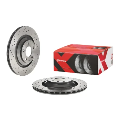 Imagen de BREMBO XTRA LINE 09.8842.2X Disco de freno 330 22 5 perforado/ventil. int. revestido altamente carbonizado con tornillos AUDI: A6 C6 Berlina