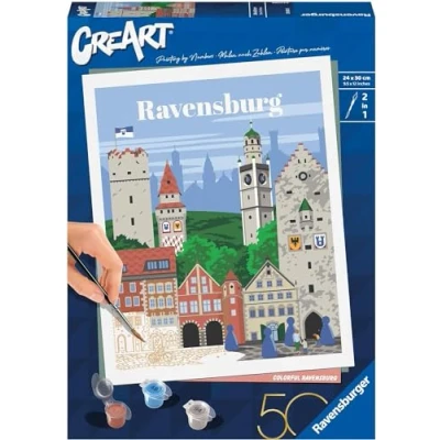 Imagen de Ravensburger CreArt Trend Serie C: Ravensburg, Pintar por Numeros Adultos, Cuadros para Incluye completo Kit Pintar, Pinturas y Pincel, Edición Limitada