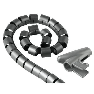 Imagen de Hama Organizador de Cables 1,5m (Flexible, Esconde el cableado Visible, Uso Sencillo, Largura Ajustable), Color Plata