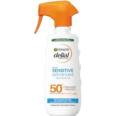 Imagen de GARNIER DELIAL Sensitive Advanced Leche Solar para Pieles Claras, Sensibles e Intolerantes al Sol, IP50+, Multicolor 300 ml