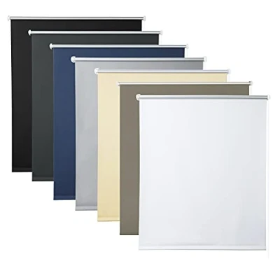 Imagen de WOLTU Estor Enrollable Opaco sin Taladrar 70x210 cm Blanco, Persiana Blackout Termico para Puertas y Ventanas con Cadena, Instalación Pinzas, Protección Visual