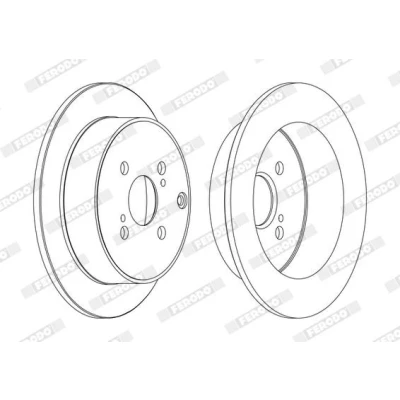 Imagen de FERODO PREMIER DDF1409C Disco de freno 290 10 5 macizo revestido sin tornillos TOYOTA: Corolla Verso, X Berlina