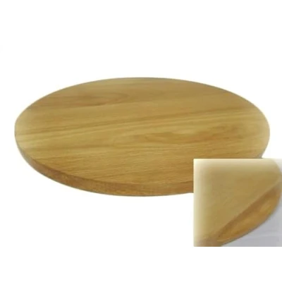 Imagen de tabla de pizza redonda madera circular, cortar para servir pizza, maciza, 55 cm 22 pulgadas