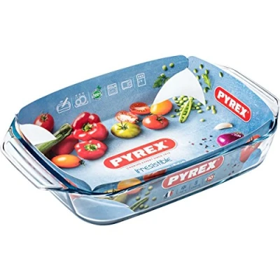 Imagen de Pyrex Fuente de horno resistente al calor con asas, 39 x 25 cm 3,8 L