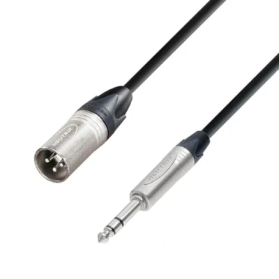 Imagen de Adam Hall Cables 5 Star BMV 0150 Cable de micrófono Neutrik XLR macho a jack estéreo 6,3 mm, 1,5 m