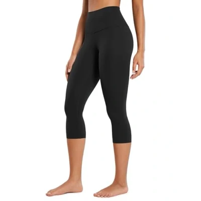 Imagen de CRZ Yoga Butterluxe para Mujer Cintura Alta Salón Legging 48cm Ejercicio Capri Pantalones Negro 42