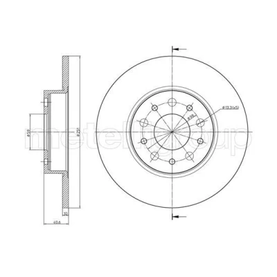 Imagen de Disco de freno METELLI 23 1486C