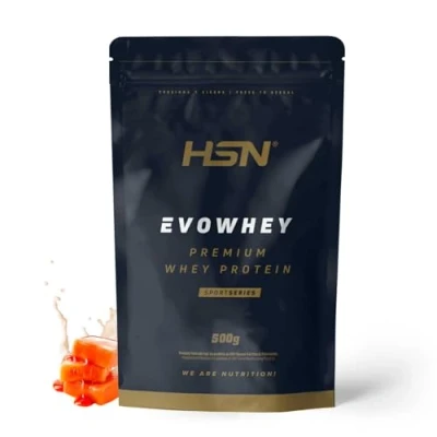 Imagen de HSN Evowhey Protein Caramelo 500g = 17 Tomas por Envase Concentrado de Proteína Suero 100% Whey Concentrate (WPC) No GMO, Vegetariano, Sin Gluten ni Soja