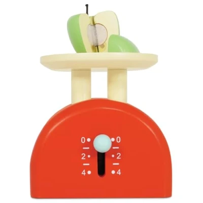 Imagen de Le Toy Van Educational Honeybake Wooden Weighing Scales For Shopping Role Play, Supermarket Pretend Play Shop with Food