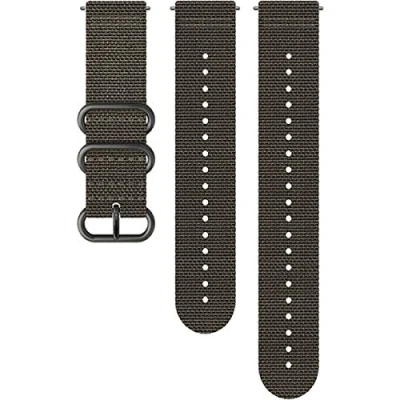 Imagen de Suunto SS050229000 Correa de sustitución original para todos los relojes Spartan Sport WRH y 9, Textil, largo: 24,4 cm, ancho: 24 mm, incluye pasadores fijación, gris/negro