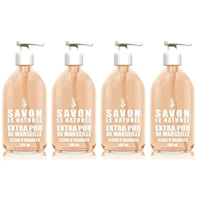 Imagen de Savon Le Naturel Extra Pur de Marseille à la Fleur d&#039;Oranger 500 ml (Paquete 1)