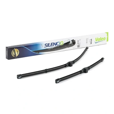 Imagen de Limpiaparabrisas Valeo Silencio X.trm, Flat Blade Set 574399 delante Sin marco sujeción por perno BMW: 3 Coupé, Berlina, Cabrio
