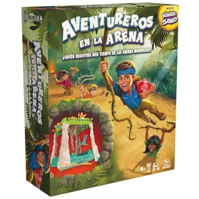 Imagen de JUEGOS de Mesa AVENTUREROS EN LA Arena Juego Familiar para Niños y Adultos con Cinética Kinetic Sand 2 4 jugadores 6067020 años +