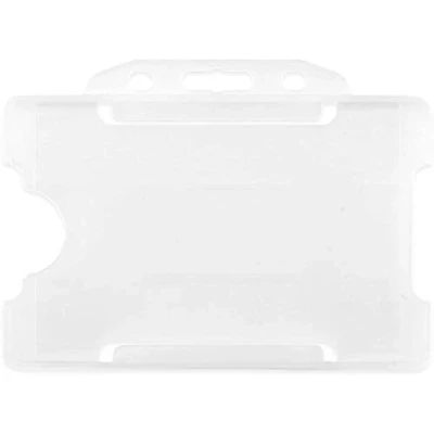Imagen de CKB Ltd® 50x Clear Single Sided RIGID Slide In Open Faced ID Porte Badge Ouvert Pour Carte De Sécurité HORIZONTAL / LANDSCAPE Holds a 86mm 54mm cr80 cRed Rougeit card sized
