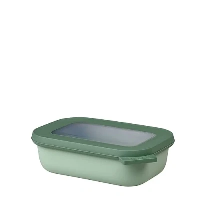 Imagen de Mepal Multi Bowl Cirqula Rectangular Recipientes para Alimentos con Tapa Adecuado como Fiambrera Hermética Frigorífico, Microondas y Congelador Tapers Comida 500 ml Nordic Sage