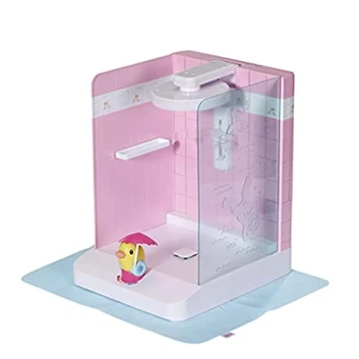 Imagen de BABY born Bath Walk In Shower For 43cm Dolls Easy Small Hands, Creative Play Promotes Empathy &amp; Social Skills Toddlers 3 Years Up Includes Adjustable Showerhead Mat
