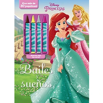 Imagen de Princesas. Bailes y sueños: Libro de colorear con ceras (Disney. Princesas)