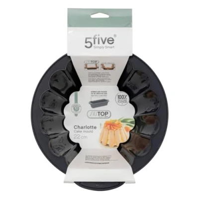 Imagen de SECRET de GOURMET 76254 Molde para Tarta Charlotte Silicona Premium, Multicolor, 22 cm