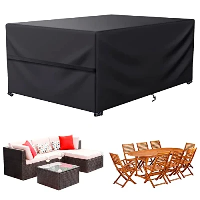 Imagen de Funda para Muebles de jardín Exterior, Mesa Exterior Impermeable, Rectangular Protectora sofá 600D Oxford (213 x 132 74 cm)