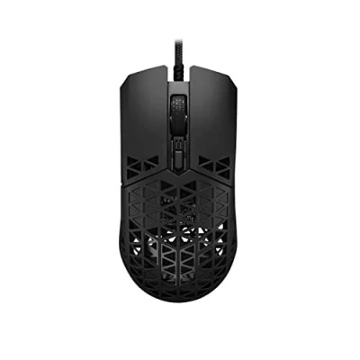 Imagen de ASUS TUF Gaming M4 Air Wired Mouse, 16,000 dpi Sensor, 6 Programmable Buttons, Ultralight Shell, IPX6 Water Resistance, Antibacterial Guard, Paracord, Pure PTFE Feet, Black