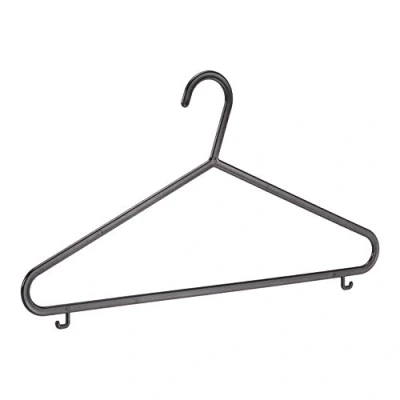Imagen de Amazon Basics Perchas de plástico con barra para pantalón traje, Paquete 50, Negro