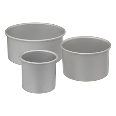 Imagen de 5five juego de 3 moldes para tartas aluminio borde alto