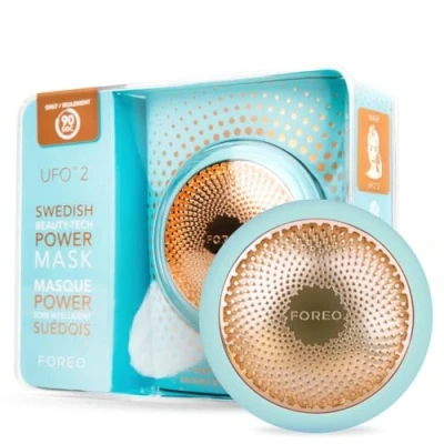 Imagen de FOREO UFO 2 Tratamiento de máscara led facial, espectro completo luz led, terapia mascarilla crioterapia, masajeador aumenta absorción del cuidado Mint