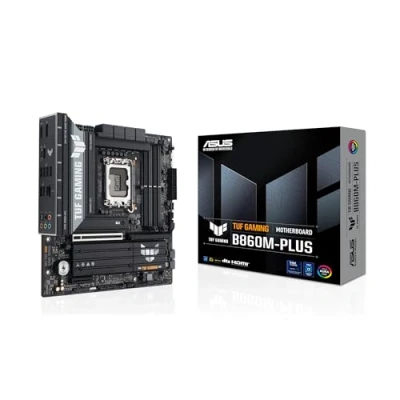 Imagen de ASUS TUF Gaming B860M PLUS, Placa Base Intel mATX, 12+1+2+1 etapas de alimentación DrMOS 80A, DDR5, PCIe 5.0, 3 Ranuras M.2, Realtek 2.5Gb Ethernet, DisplayPort, HDMI, USB 20Gbps Tipo C