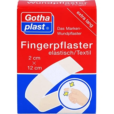 Imagen de GOTHAPLAST FINGERVERBAND 2X12, 10 pzas Esparadrapo