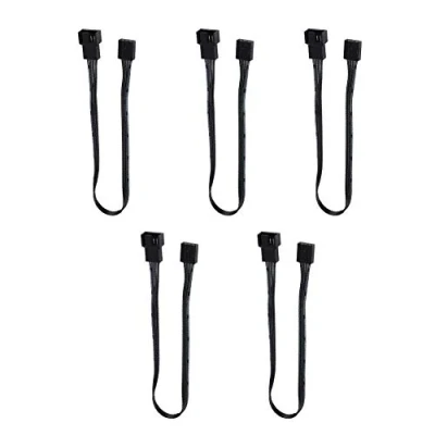 Imagen de Cable de extensión alimentación del ventilador, 5Pcs Conector PWM 4 pines Caja ventilador para computadora, mac