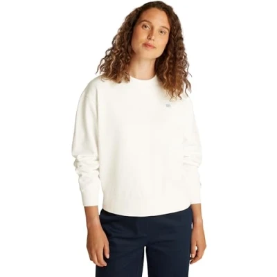 Imagen de Tommy Hilfiger Contrast FLAG Sudadera, Mujer, Talla: XXS, Ecru