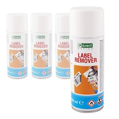 Imagen de D.RECT Spray de Eliminación etiquetas Eliminador pegatinas y restos pegamento en aerosol 400 ml 4 unidades