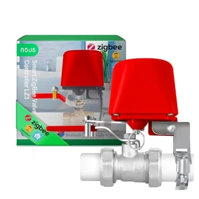 Imagen de válvula de agua NOUS LZ3 ZigBee, compatible con Google Assistant Alexa, Smart App, Tuya Life, temporizador, control riego MQTT, ZigBee2MQTT.