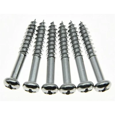 Imagen de KAISH Juego de 6 tornillos montaje para puente ST Strat Trem Tremolo, cromo