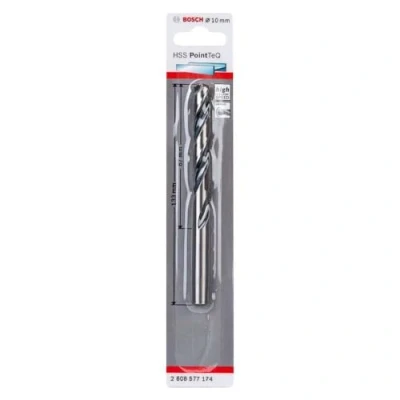 Imagen de Bosch Professional Broca helicoidal HSS PointTeQ (para metal, 10 x 87 133 mm, accesorio de taladro), Na, diámetro mm