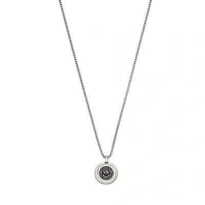 Imagen de Emporio Armani Collar Para Hombre, Longitud: 525mm, Tamaño Colgante: 20X20X3mm Plateado De Acero Inoxidable, EGS2725040