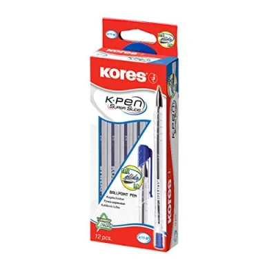 Imagen de Kores kp37911 desechables de bolígrafo K Pen Super Slide K11, Azul