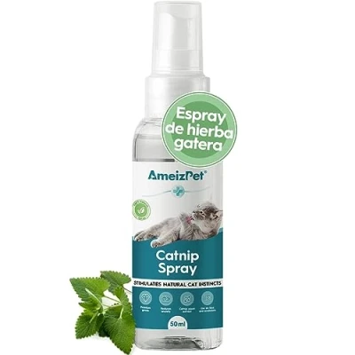 Imagen de AmeizPet Catnip Spray para Gatos, Cat Scratching Mist, &amp; Kitten Behavior Transparente 50 ml (1.69 Oz)