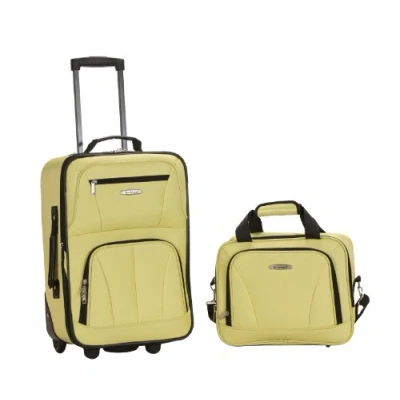 Imagen de Rockland Juego de Equipaje Vertical Suave Moda, Verde Lima, 2 Piece Set (14/19),